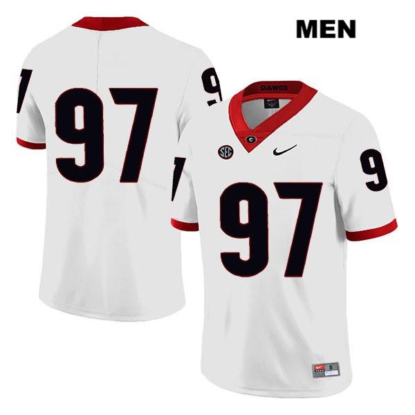 Georgia Bulldogs Men's Tyler Malakius #97 NCAA No Name Legend Authentic White Nike Stitched College Football Jersey XQO8156AE